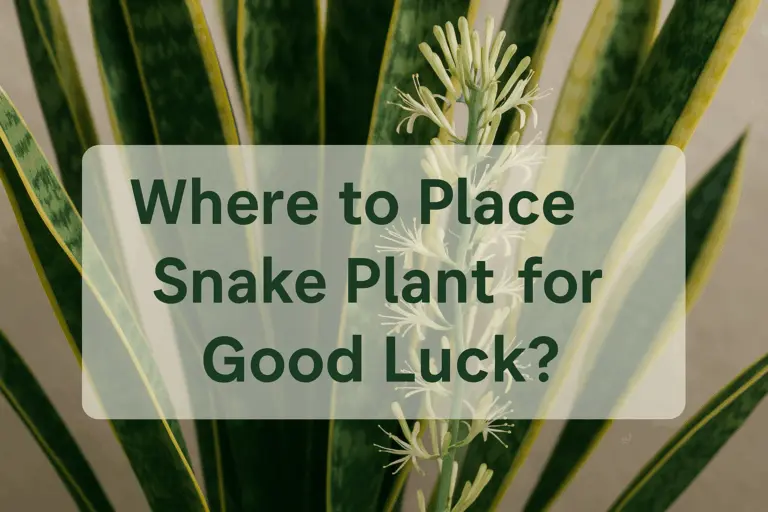 Where to Place Snake Plant for Good Luck