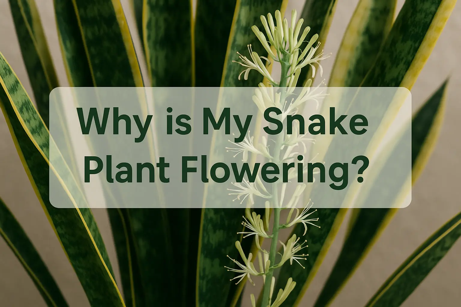 Why is My Snake Plant Flowering